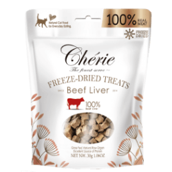 CHERIE Smakołyki liofilizowane z wątroby wołowej | dla Kota i Psa | Saszetka 25g | Bez zbóż